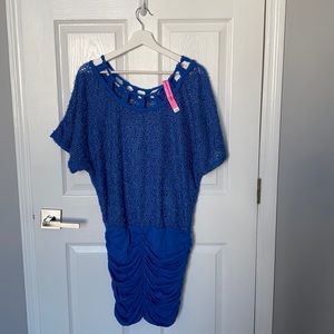 Blue See Through Dress.